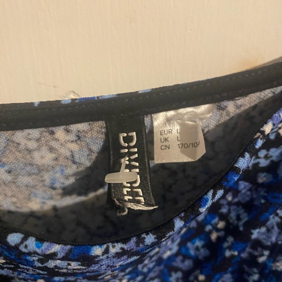 Divided Blue Floral Dress EUR L - Picture 2 of 2